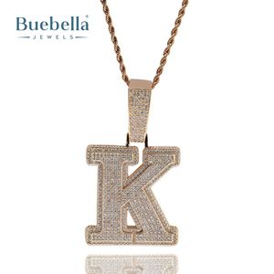 Venta al por mayor personalizado 925 plata y oro blanco plateado 3D letras de La Baguette estilo Hip Hop colgante Moissanite en diseño de letras de la A-Z - Product Image 6