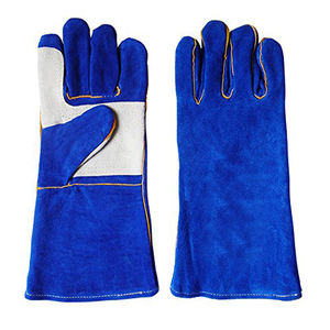 Gants de soudage personnalisés en cuir de chèvre noir de qualité supérieure/Nouveau dernier design 2025 Gants de soudage - Product Image 4