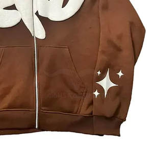 Más vendidos diseño único de gran tamaño para sudaderas con capucha de impresión Puff ropa de calle de alta calidad para el invierno al por mayor - Product Image 5