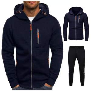 Ensemble de survêtements d'entraînement personnalisés avec broderie de jogging pour hommes, sweat cargo ajusté, sweatshirts à capuche de grande taille pour hommes, sweatshirts et pantalons - Product Image 1