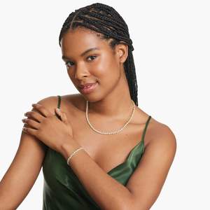 20-Inch Delicate Sparkle Moissanite <b>Tennis</b> Chain Women's Trendy Luxury Wedding Engagement Statement <b>Necklace</b> <b>Silver</b>/10K Gold - Product Image 5