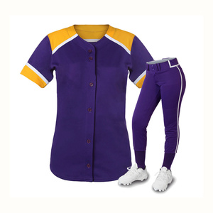 Conjunto de uniforme de béisbol personalizado de alto rendimiento para mujer, camiseta para deportes al aire libre para adultos, ropa de equipo elegante transpirable con personalizado - Product Image 1