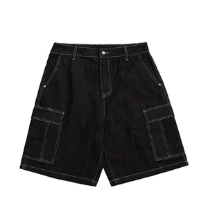 Dernier modèle de short en jean pour hommes avec broderie personnalisée en usine Short en jean de fitness ample personnalisé décontracté d'été respirant - Product Image 1