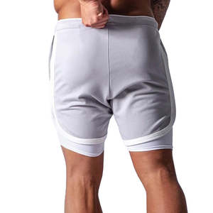 2025 hommes été élégant coton/Polyester haut meilleur tendance Shorts respirant coupe ajustée couleur unie Fitness Gym entraînement Shorts - Product Image 2
