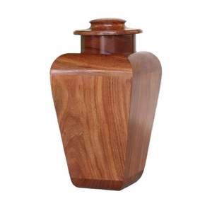 Grande urne funéraire en bois pour cendres humaines adultes avec une finition artisanale élégante à des fins commémoratives - Product Image 4