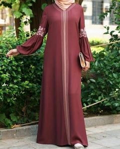 Abaya brodée en tissu Nida de haute qualité, vêtements de fête islamiques pour femmes, prix de gros, nouveautés - Product Image 6