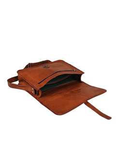 Mochila para ordenador portátil expandible hecha a mano de cuero de cabra Vintage genuino 100% de alta calidad personalizable World Craft Impex - Product Image 3