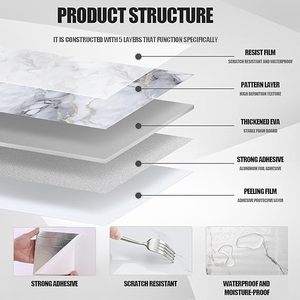 UV大理石柄<span class=keywords><strong>PVC</strong></span>壁板 防水でおしゃれな壁パネル 寝室、リビング、ホール用 - Product Image 3