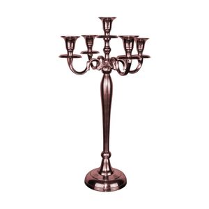 Candélabre à 5 bras en métal plaqué argent brillant pour pièce maîtresse de mariage décoration de fête d'anniversaire candélabre de sol - Product Image 4