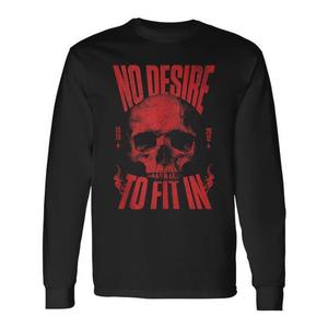 Camiseta de Manga Larga con Diseño de Calavera - No Quiero Ajustarme a la Moda - Para Uso Promocional - Product Image 1
