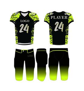 Maillot de football américain à manches courtes imprimé respirant avec logo d'équipe personnalisé - Product Image 2