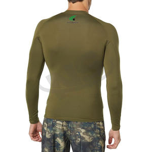 Athletic Compression Rash Guard <b>Men</b> Body Fit Quick Dry Long Sleeve Training Top Martial Arts Gear With Jiu Jitsu <b>Kimono</b> Pattern - Product Image 2