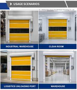 Porte à enroulement rapide à grande vitesse, porte automatique en PVC à enroulement rapide pour atelier automobile, lavage de voitures, logistique, usine, vente en gros - Product Image 6