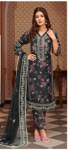 Nueva Organza paquistaní cosida con Kurtis bordados pesados con traje de Pent y Organza Dupatta con estampado Stanton opaco - Product Image 4