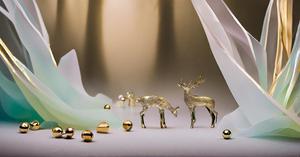 Decoración rústica para cabaña, par ecológico, estatuas de renos Art Deco, figuritas de animales del bosque de latón para decoración de cabina de Navidad - Product Image 3