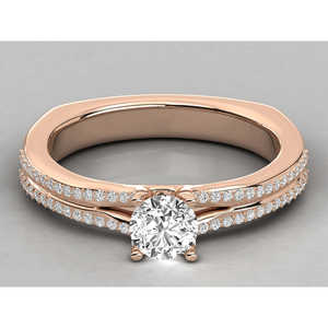 Bague solitaire en or 10 carats avec diamant brillant - Product Image 6