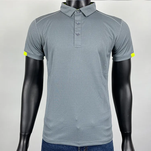 Polo de golf personnalisé de couleur unie T-shirts à manches courtes avec logo imprimé coupe ajustée de haute qualité pour hommes - Product Image 2