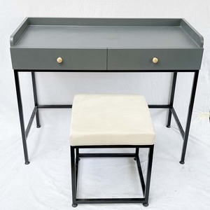 Modern European Design Dressing <b>Table</b> BTD68048 Solid Wood with 2 Iron Leg Drawers and <b>Mirror</b> for Home Living Room Furniture - Product Image 4