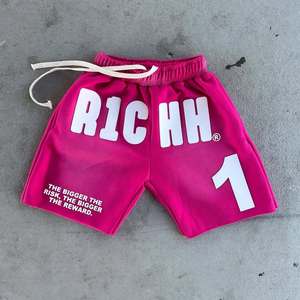 Short unisexe délavé à l'acide, haut, délavé au soleil, personnalisé, design vieilli, short de survêtement en coton ample pour hommes - Product Image 4