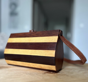 Nuevo Bolso de Mano de Madera Elegante para Boda, Bolso de Mano de Resina de Crafts Galore, Bolso de Mano Geométrico de la India - Product Image 3