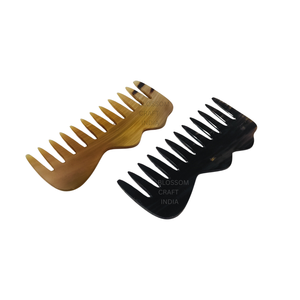Peigne à cheveux artisanal en corne de buffle authentique, qualité d'exportation, provenance Inde, prix le plus bas, fournisseur d'usine - Product Image 1