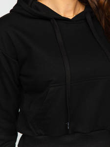 Nouveaux sweats à capuche pour femmes de qualité supérieure à la mode vêtements décontractés quotidiens coupe ample épaule tombante couleur unie fermeture éclair courte dames capuche - Product Image 4