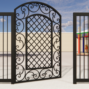 Las modernas y elegantes puertas de hierro forjado combinan durabilidad, elegancia y arte atemporal para crear una entrada elegante y segura. - Product Image 6
