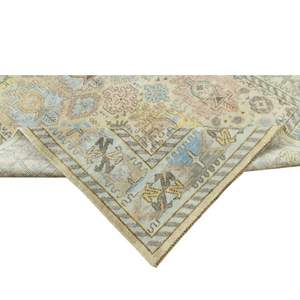 Tapis de luxe persan fait à la machine en polyester antidérapant de grande taille, hauteur de poils moyenne, broderie turque abstraite pour chambre à coucher - Product Image 4