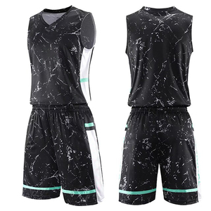 Ensemble d'uniformes de basket-ball pour hommes personnalisés short de maillot de club de sport respirant grande taille imprimé d'été de qualité de l'équipe de basket-ball pour jeunes - Product Image 2