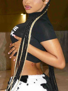 Summer Streetwear New Street Casual Leopard Print Letter Short Sleeved T-Shirt Crop Top for Women - Product Image 2