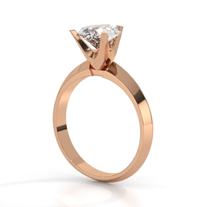 Anillo de compromiso de oro con forma de pera de 1CT, joyería de oro sólido de diamante cultivado en laboratorio HPHT CVD clásico para mujeres para fiestas, certificado IGI - Product Image 3