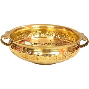Venta al por mayor a granel de alta calidad chapado en oro de excelente calidad de Metal forma redonda mesa de centro de mesa boda decoración Urli Bowl - Product Image 1