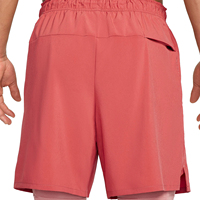 Shorts de sport pour homme rose 2 en 1 avec doublure de compression, séchage rapide, entraînement athlétique, shorts d'entraînement, logo personnalisé, motif uni - Service OEM