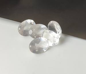 พลอยสังเคราะห์โรสควอตซ์ธรรมชาติแบบหลวม3x5mm-20x30mm สีชมพูเจียระไนทรงรีสำหรับทำเครื่องประดับ - Product Image 4