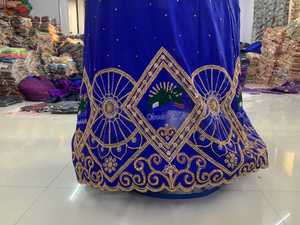 Handmade <b>Nigerian</b> Asobi George Lace <b>Dress</b> Beaded Ball Gown Crystal Embroidery Empire Waistline Midi Length Front Logo ODM Supply - Product Image 6