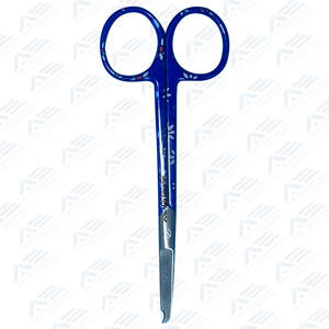 Ciseaux chirurgicaux à point sur mesure avec poignée bleue et ciseaux de coupe de suture chirurgicale en acier inoxydable imprimés de fleurs - Product Image 5