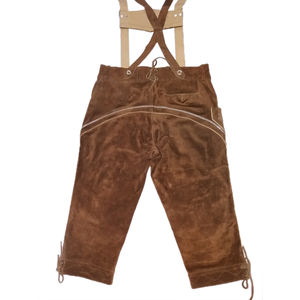 Marrón claro Tan alemán Trachten Oktoberfest bávaro hombres cintura media Kniebundhosen alemán bávaro pantalón largo - Product Image 4