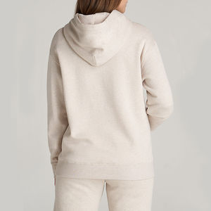 Sudadera con capucha 100% algodón en blanco liso gota hombro pulóver Sudadera con capucha de alta calidad de gran tamaño mujeres pulóver sudaderas con capucha - Product Image 2