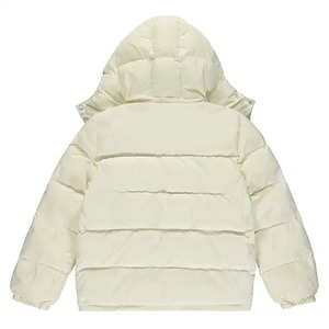 "Custom Logo Mens Heavy Designer <b>Puffer</b> <b>Jacket</b> <b>Waterproof</b> <b>Hooded</b> Oversized Padded Winter Coat Knitted Fashion Wear" - Product Image 3