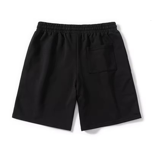 Pantalones cortos tejidos de lona de Ciclismo de cintura alta para hombre, transpirables, de felpa, con cintura elástica, cuerda ajustable personalizable - Product Image 3