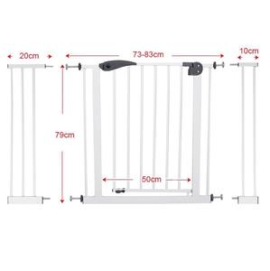 Puerta DE SEGURIDAD DE METAL duradera ajustable, puerta de seguridad para bebés, fácil instalación, Monodi, negro, blanco, bebés, niños pequeños, 2M, opciones - Product Image 1