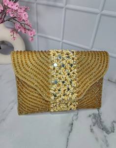 Handicraft <b>Clutch</b> Purse Embroidery Pearl Details Classic Fashion from Humran Export - Product Image 1