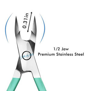 Cortadores de cutículas de fuente de alimentación Manual de mandíbula 1/2 al por mayor, pinzas de uñas elegantes con acabado de espejo, equipos de Limpieza de dientes de relleno duraderos - Product Image 2