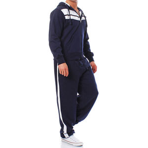 Chándal respetuoso con el medio ambiente para hombre, ropa deportiva con capucha, para entrenamiento completo, para trotar, color azul, 2023 - Product Image 1