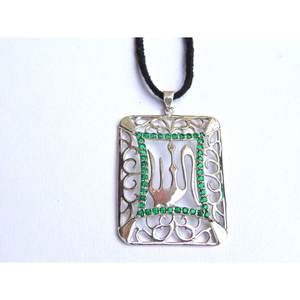 Colgantes de Plata de Ley 925, abalorios de patrón de número de circón con piedras preciosas facetadas para niñas y mujeres, colgante de regalo - Product Image 4