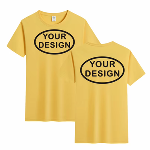 Camiseta de algodón 100% para hombre y mujer de verano en stock, camiseta personalizada con logotipo bordado, imagen, texto publicitario, Camiseta con cuello redondo - Product Image 4