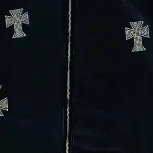 Conjunto Deportivo Y2K con Capucha y Cremallera, Estilo Urbano, con Pedrería, Estampado Gráfico, Estilo Emo, Ropa Deportiva Informal para Hombre - Product Image 6