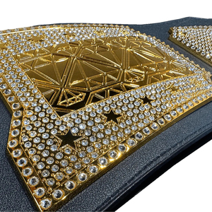 Équipement d'arts martiaux miniature personnalisé en cuir et laiton/zinc, championnat du monde de lutte poids lourd Ronpex International - Product Image 6