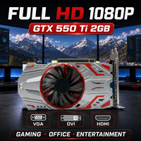 Nouvelle carte graphique de jeu pour ordinateur de bureau GTX 550 Ti 4 Go GDDR5 128 bits PCI Express 2.0 X16 DirectX 11 avec un seul ventilateur