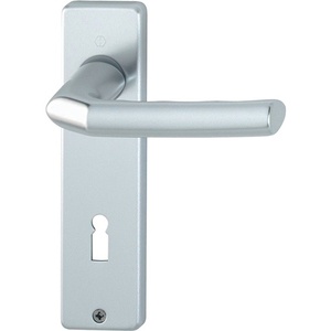 HOPPE Birmingham 1117/202KP/AP Juego de manijas cuadradas de aluminio F1 OB con escutcheon corto y organizadores de gabinete - Product Image 1